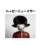 十二支全部 あけおめ 年賀状 イギリス（個別スタンプ：5）