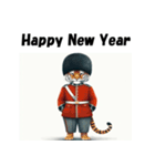 十二支全部 あけおめ 年賀状 イギリス（個別スタンプ：8）