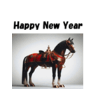 十二支全部 あけおめ 年賀状 イギリス（個別スタンプ：21）