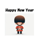 十二支全部 あけおめ 年賀状 イギリス（個別スタンプ：29）