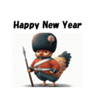 十二支全部 あけおめ 年賀状 イギリス（個別スタンプ：31）