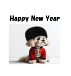 十二支全部 あけおめ 年賀状 イギリス（個別スタンプ：35）