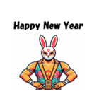 十二支全部 あけおめ 年賀状 プロレスラー（個別スタンプ：10）