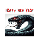 十二支全部 あけおめ 年賀状 ホラー（個別スタンプ：21）