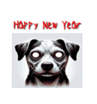 十二支全部 あけおめ 年賀状 ホラー（個別スタンプ：35）