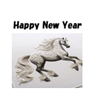 十二支全部 あけおめ 年賀状 刺繍（個別スタンプ：22）