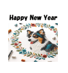 十二支全部 あけおめ 年賀状 刺繍（個別スタンプ：35）