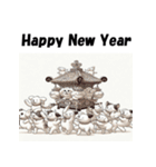 十二支全部 あけおめ 年賀状 おみこし 神輿（個別スタンプ：35）