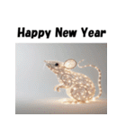 十二支全部 あけおめ 年賀状 電飾 ライト（個別スタンプ：1）