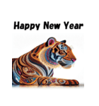 十二支全部 あけおめ 年賀状 電飾 ライト（個別スタンプ：8）