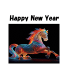 十二支全部 あけおめ 年賀状 電飾 ライト（個別スタンプ：22）