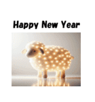 十二支全部 あけおめ 年賀状 電飾 ライト（個別スタンプ：25）