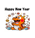 十二支全部 あけおめ 年賀状 ファンタジー（個別スタンプ：16）