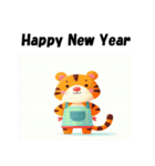 十二支全部 あけおめ 年賀状 エプロン（個別スタンプ：8）