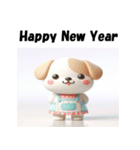 十二支全部 あけおめ 年賀状 エプロン（個別スタンプ：34）