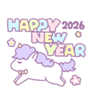 女子の年賀状2026（個別スタンプ：1）