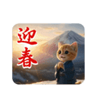 タマにゃんの冬（クリスマス・お正月）（個別スタンプ：17）