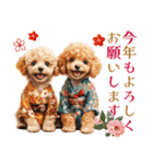 トイプードルの上品な年末年始のご挨拶（個別スタンプ：9）