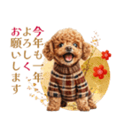 トイプードルの上品な年末年始のご挨拶（個別スタンプ：11）