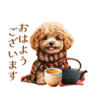 トイプードルの上品な年末年始のご挨拶（個別スタンプ：21）