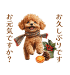 トイプードルの上品な年末年始のご挨拶（個別スタンプ：23）