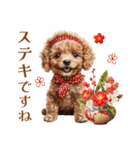 トイプードルの上品な年末年始のご挨拶（個別スタンプ：31）