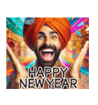 お正月のインド人スタンプ【謹賀新年】（個別スタンプ：8）