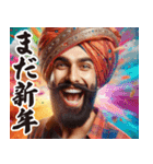お正月のインド人スタンプ【謹賀新年】（個別スタンプ：30）