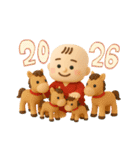 バブいぞ赤ちゃん3D【お正月】（個別スタンプ：4）