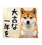 柴犬のあけおめスタンプ 年末年始（個別スタンプ：19）