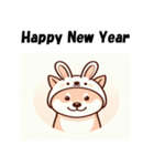 十二支全部 あけおめ 年賀状 柴犬2（個別スタンプ：11）