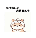 十二支全部 あけおめ 年賀状 柴犬2（個別スタンプ：12）