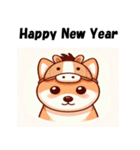 十二支全部 あけおめ 年賀状 柴犬2（個別スタンプ：20）