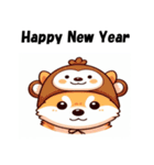 十二支全部 あけおめ 年賀状 柴犬2（個別スタンプ：27）