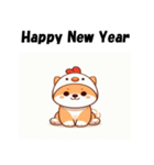 十二支全部 あけおめ 年賀状 柴犬2（個別スタンプ：30）