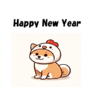 十二支全部 あけおめ 年賀状 柴犬2（個別スタンプ：33）