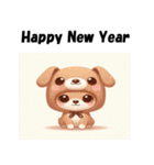 十二支全部 あけおめ 年賀状 チワワ2（個別スタンプ：34）