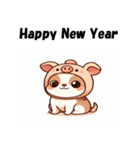 十二支全部 あけおめ 年賀状 チワワ2（個別スタンプ：38）