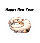 十二支全部 あけおめ 年賀状 三毛猫2（個別スタンプ：28）