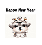 十二支全部 年賀 ミニチュアシュナウザー（個別スタンプ：17）
