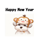十二支全部 年賀 ミニチュアシュナウザー（個別スタンプ：27）