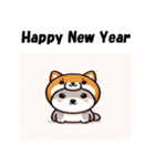 十二支全部 年賀 ミニチュアシュナウザー（個別スタンプ：34）