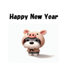 十二支全部 年賀 ミニチュアシュナウザー（個別スタンプ：37）