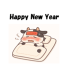 十二支全部 あけおめ 年賀状 スリープ（個別スタンプ：4）