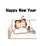 十二支全部 あけおめ 年賀状 スリープ（個別スタンプ：8）