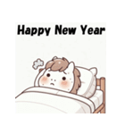 十二支全部 あけおめ 年賀状 スリープ（個別スタンプ：23）