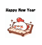 十二支全部 あけおめ 年賀状 スリープ（個別スタンプ：30）