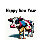 十二支全部 あけおめ 年賀状 ポップアート（個別スタンプ：5）