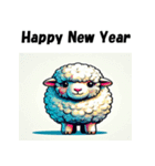 十二支全部 あけおめ 年賀状 ポップアート（個別スタンプ：26）