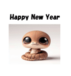 十二支全部 あけおめ 年賀状 チビキャラ（個別スタンプ：17）